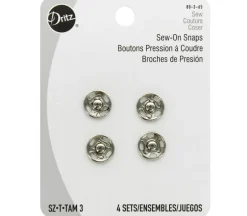 Dritz Sew on Snaps – Nickel – 3 Piece