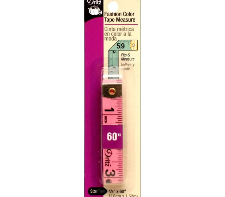 Dritz Tape Measure – Fashion Color – 60-inch – Color Shipped is Picked Randomly