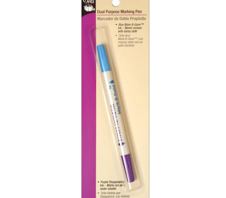 Dritz Twin Marking Pen – Purple/Blue