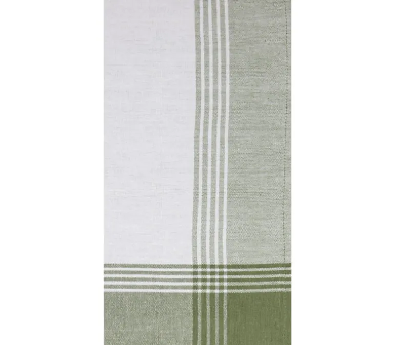 Dunroven House Large Windowpane Black/Gray on Off White Woven Towel, #400-240