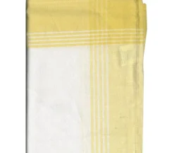 Dunroven House McLeod Border Towel – Yellow on White