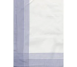 Dunroven House McLeod Border Towel – Sage on White