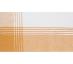 Dunroven House McLeod Border Towel – Grey on White