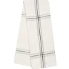 Dunroven House Pumpkin Plaid Woven Tea Towel in Taupe and Sage, #400-225