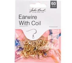 Earwire With Coil – Antique Gold 60pcs