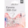 Earwire With Coil – Silver 60pcs