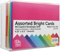 Echo Park A2 Scored Card Base Set – 20 Count White – Vertical