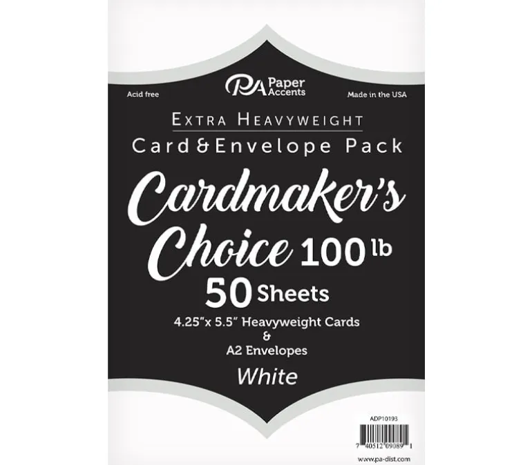 Echo Park A2 Scored Card Base Set – 20 Count White – Vertical