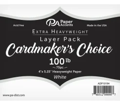 Echo Park A2 Scored Card Base Set – 20 Count White – Horizontal