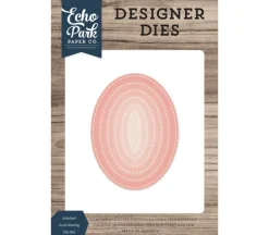 Echo Park Die Set – Nesting Stitched Oval