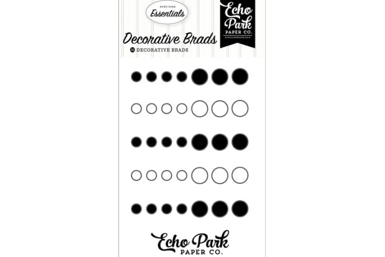 Echo Park Essentials Decorative Brads – Yellow