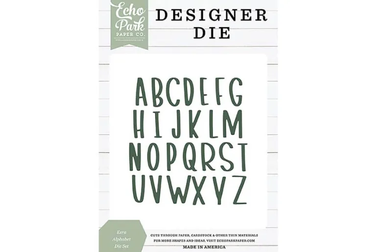 Echo Park Large Die Set – Ezra Alphabet