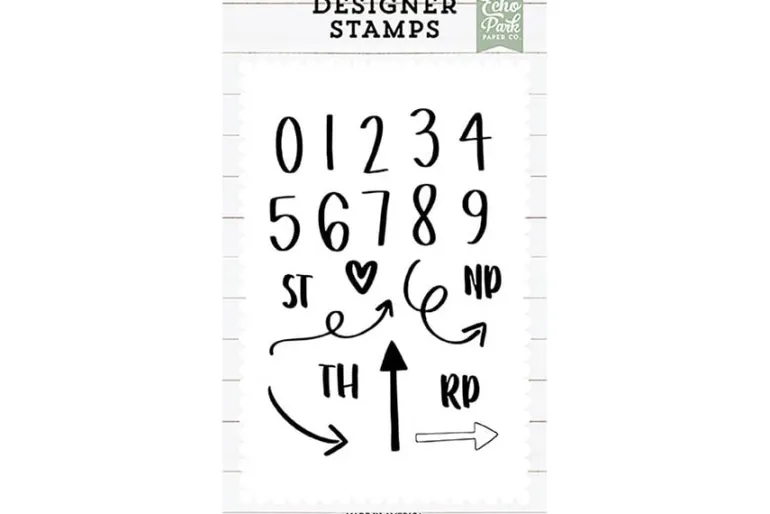 Echo Park Stamp Set – Emily Numbers and Shapes