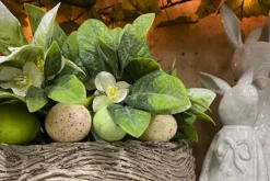 Eggs & Green Leaves Spring Spray – 12″