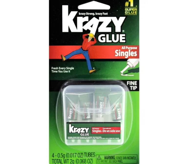 Elmer’s Krazy Glue – Single Use Tubes – 4 Piece