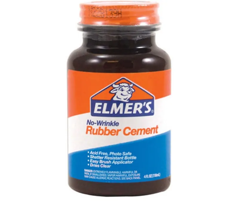 Elmers No Wrinkle Rubber Cement – 4-ounce