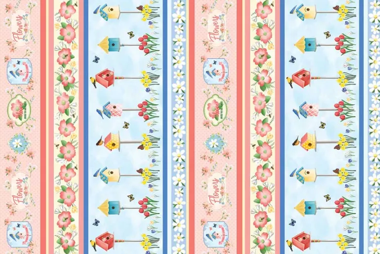 Enchanted Spring Bee & Honey on Blue