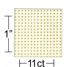 Essentials by Leisure Arts Aida Cloth – 11ct – 15-inch x 18-inch – Cream