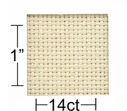 Essentials by Leisure Arts Aida Cloth – 14ct – 15-inch x 18-inch – Cream