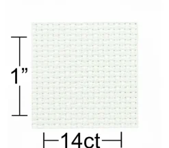 Essentials by Leisure Arts Aida Cloth – 14ct – 30-inch x 36-inch – Pure White