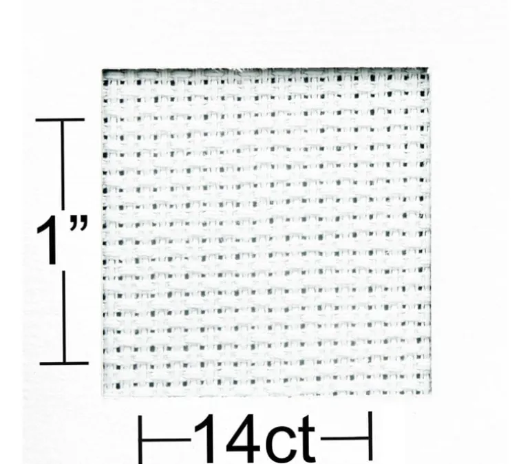 Essentials by Leisure Arts Aida Cloth – 14ct – 15-inch x 18-inch – Pure White