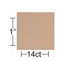 Essentials by Leisure Arts Aida Cloth – 14ct – 15-inch x 18-inch – Beige