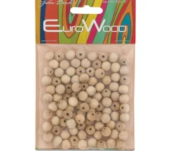 Euro Wood Beads – Large Hole 12mm x 9.8mm – Dark Brown