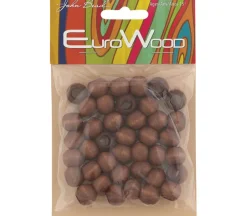 Euro Wood Beads – Large Hole 12mm x 9.8mm – Dark Brown