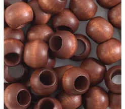 Euro Wood Beads – Large Hole 12mm x 9.8mm – Natural