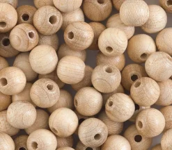 Euro Wood Beads – Large Hole 8mm x 6.5mm – Natural