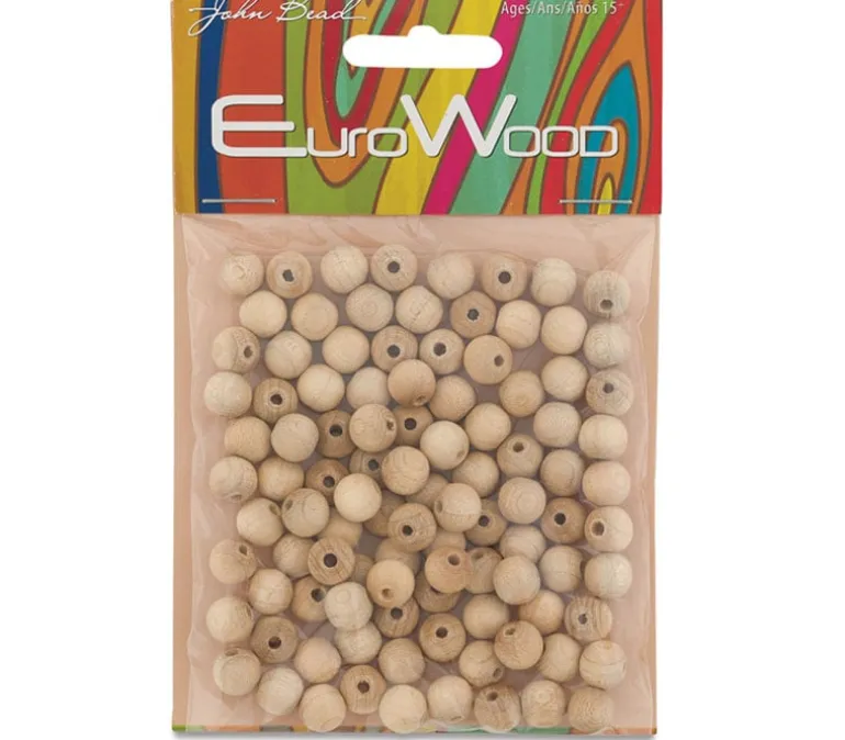 Euro Wood Beads – Round 10mm – Natural