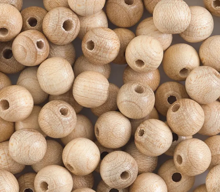 Euro Wood Beads – Round 10mm – Natural