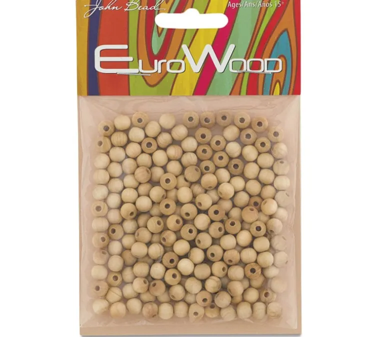 Euro Wood Beads – Round 8mm – Natural