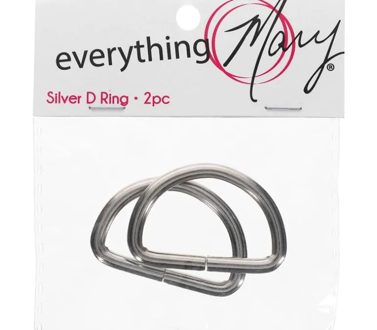 Everything Mary D-Ring Large Silver, 2 pc