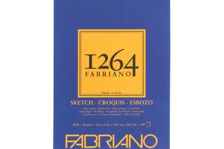 Fabriano 1264 Drawing Pad, 11″x14″, 75lb, 50 Sheets