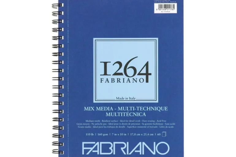Fabriano 1264 Drawing Pad, 18″x24″, 75lb, 25 Sheets