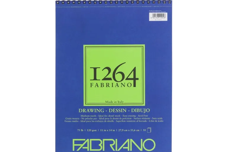 Fabriano 1264 Drawing Pad, 18″x24″, 75lb, 25 Sheets