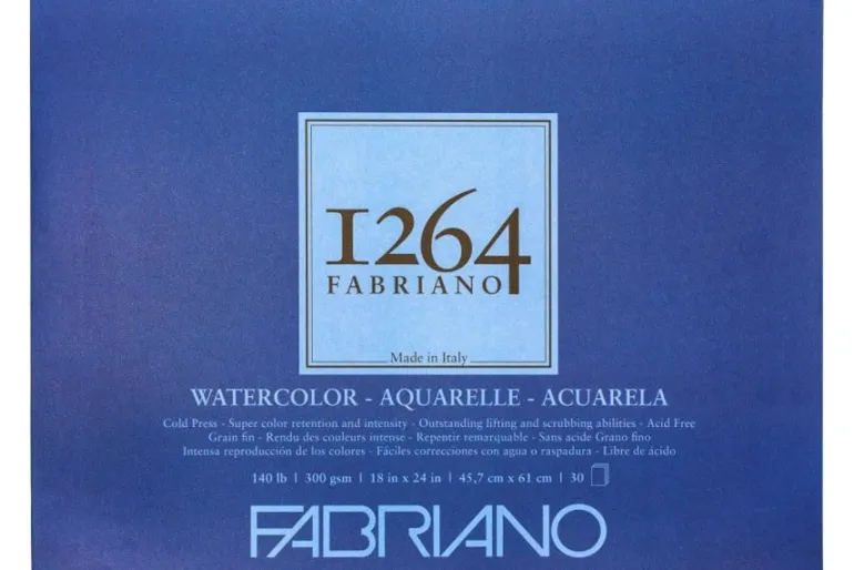 Fabriano 1264 Drawing Pad, 9″x12″, 90lb, 40 Sheets