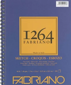 Fabriano 1264 Drawing Pad, 9″x12″, 75lb, 50 Sheets