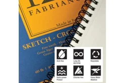 Fabriano 1264 Mixed Media Pad, 7″x10″, 110lb, 60 Sheets