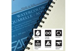 Fabriano 1264 Mixed Media Pad, 7″x10″, 110lb, 60 Sheets