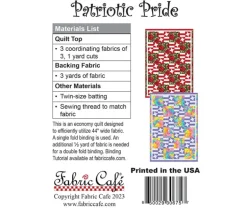 Fabric Café Patriotic Pride 3-Yard Quilt Pattern #FC092321-01