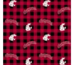 Fabric – Washington State University Logo Toss Buffalo Check