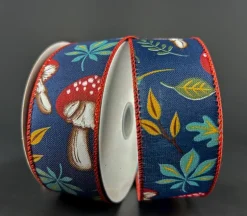 Fall Mushroom Ribbon – 1.5-inch