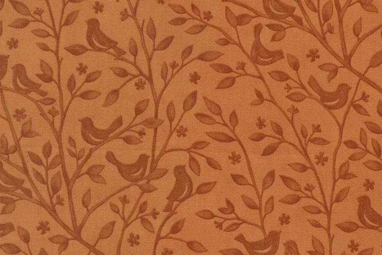 Family Tree Damask on Dusk Blue