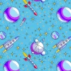 Fantastic Flannel Space Kids Toss on Navy