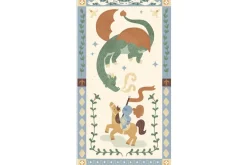 Faraway Kingdom Harlequin Diamonds and Frogs on Sand