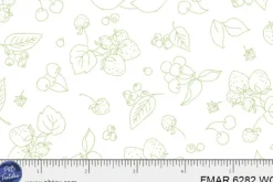 Farmers Market Fruit and Labels Border Stripe