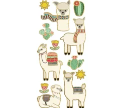 Faux Enamel Stickers – Llama