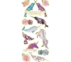 Faux Enamel Stickers – Narwhal